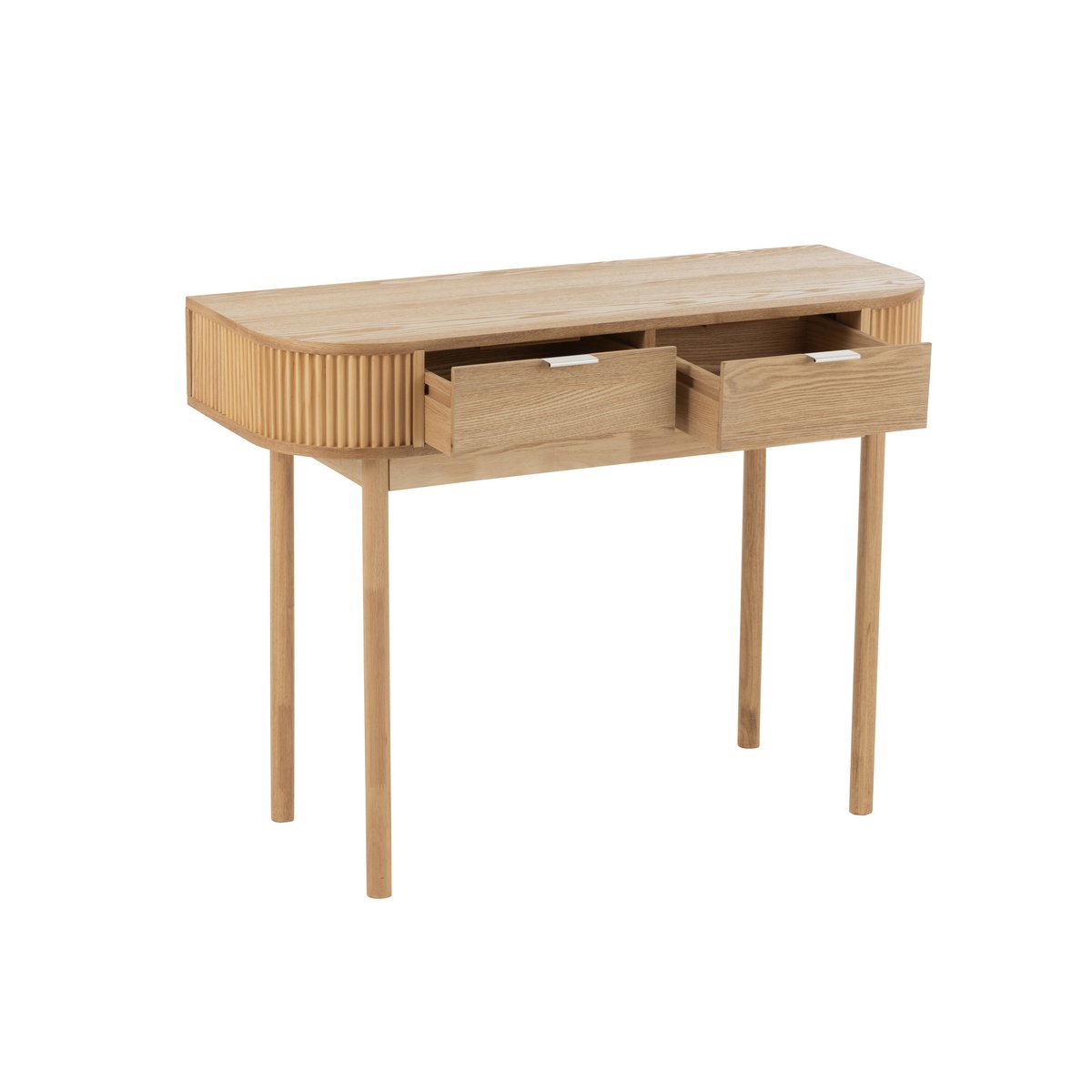 J-Line console Rond - dennenhout - naturel