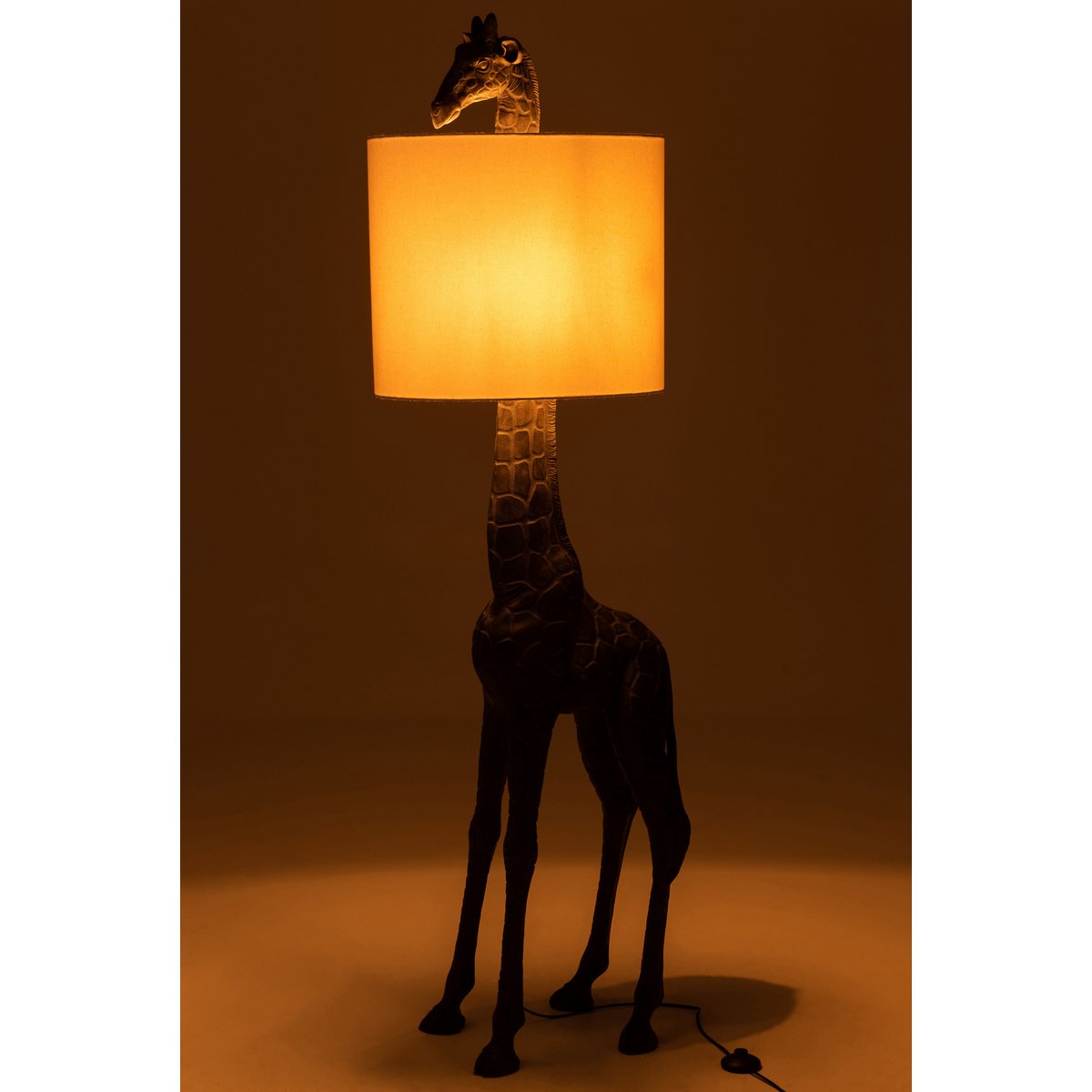 J-Line lamp Giraf - polyresin - donkerbruin
