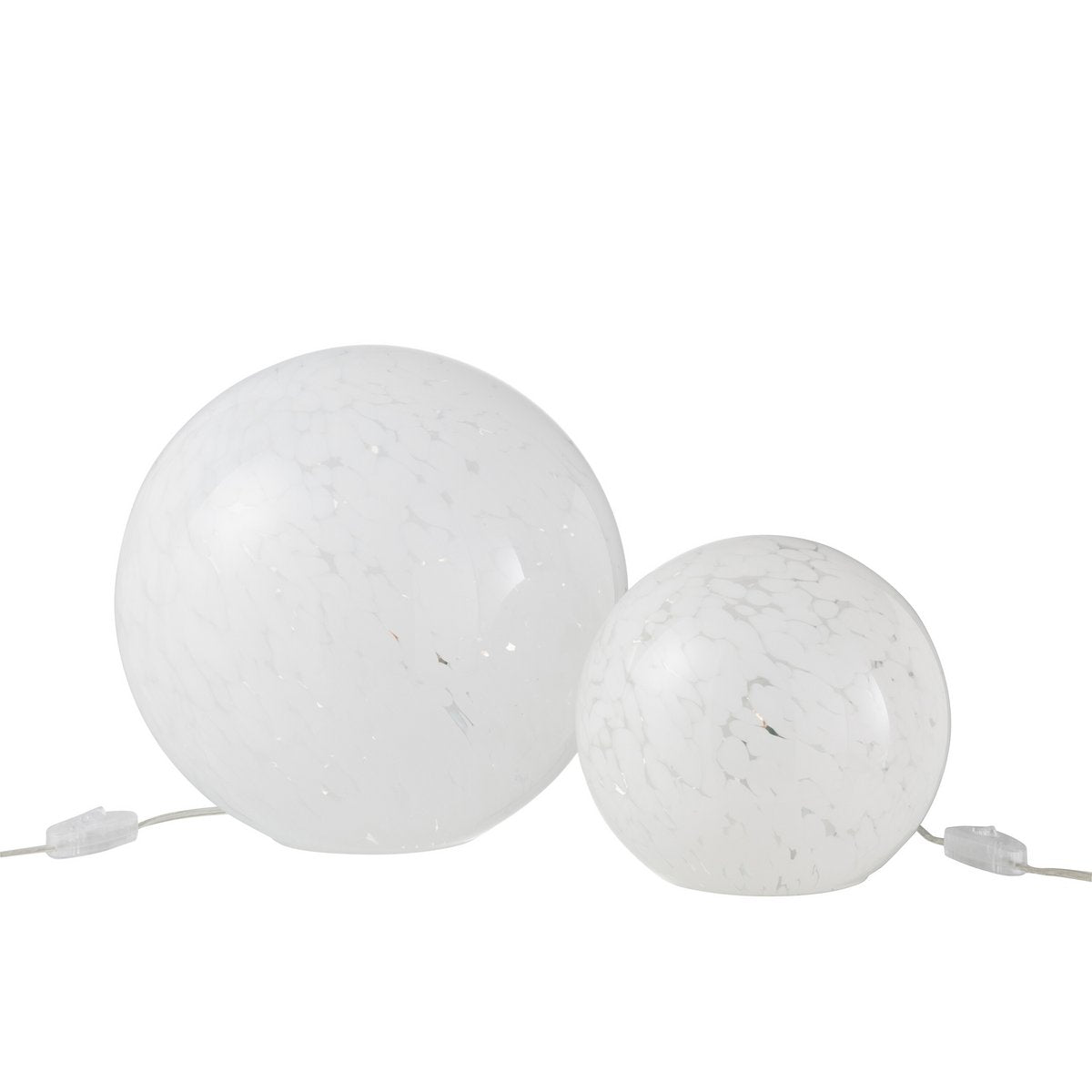 J-Line lamp Dany Vlekken Rond - glas - wit - large