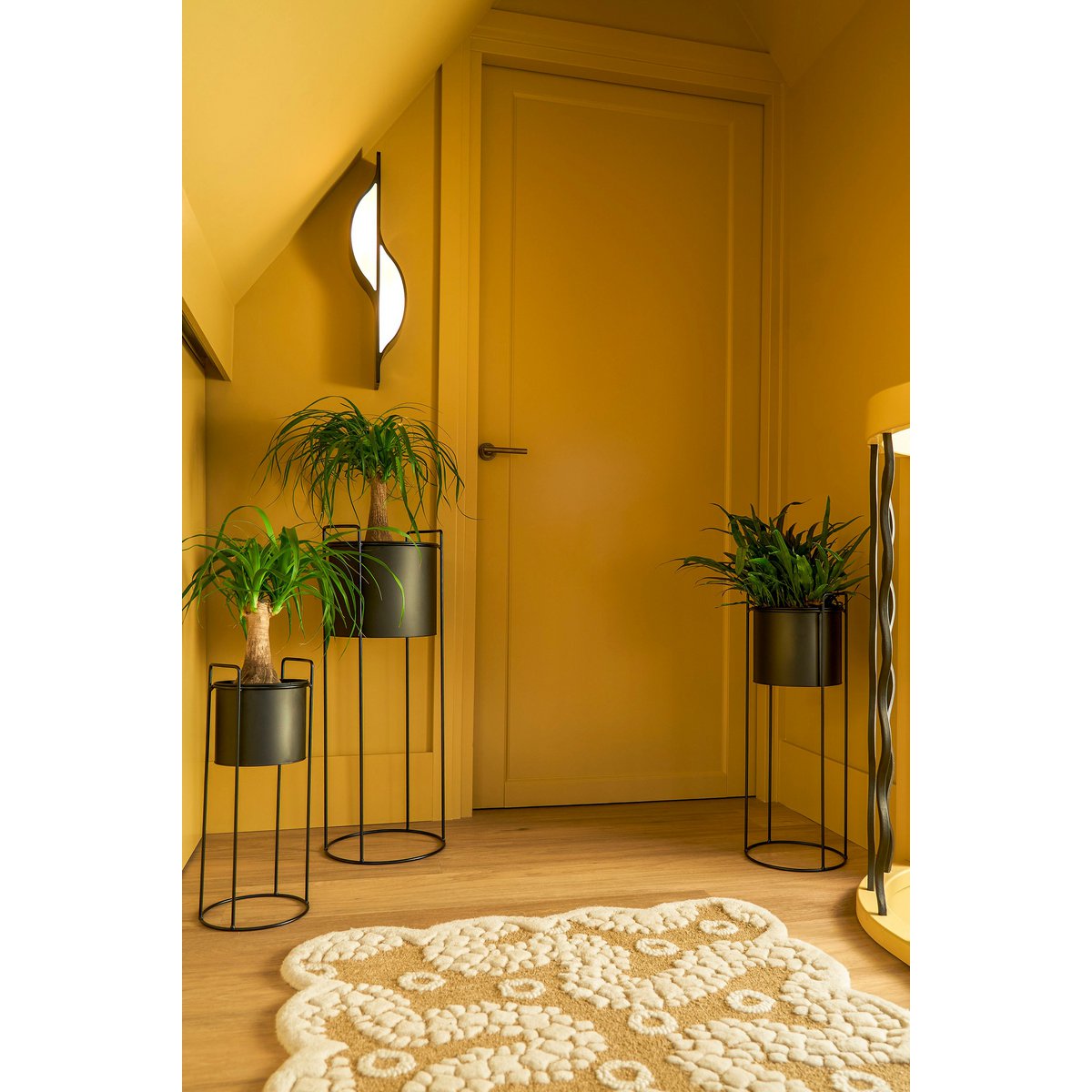 Bloempot op Standaard Favani- Set van 3 - H80 x Ø28cm
