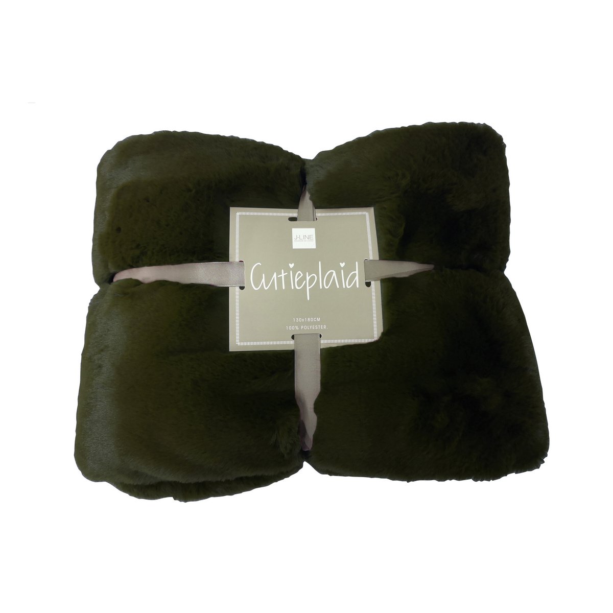 J-Line Plaid cutie - fleece deken – polyester – groen