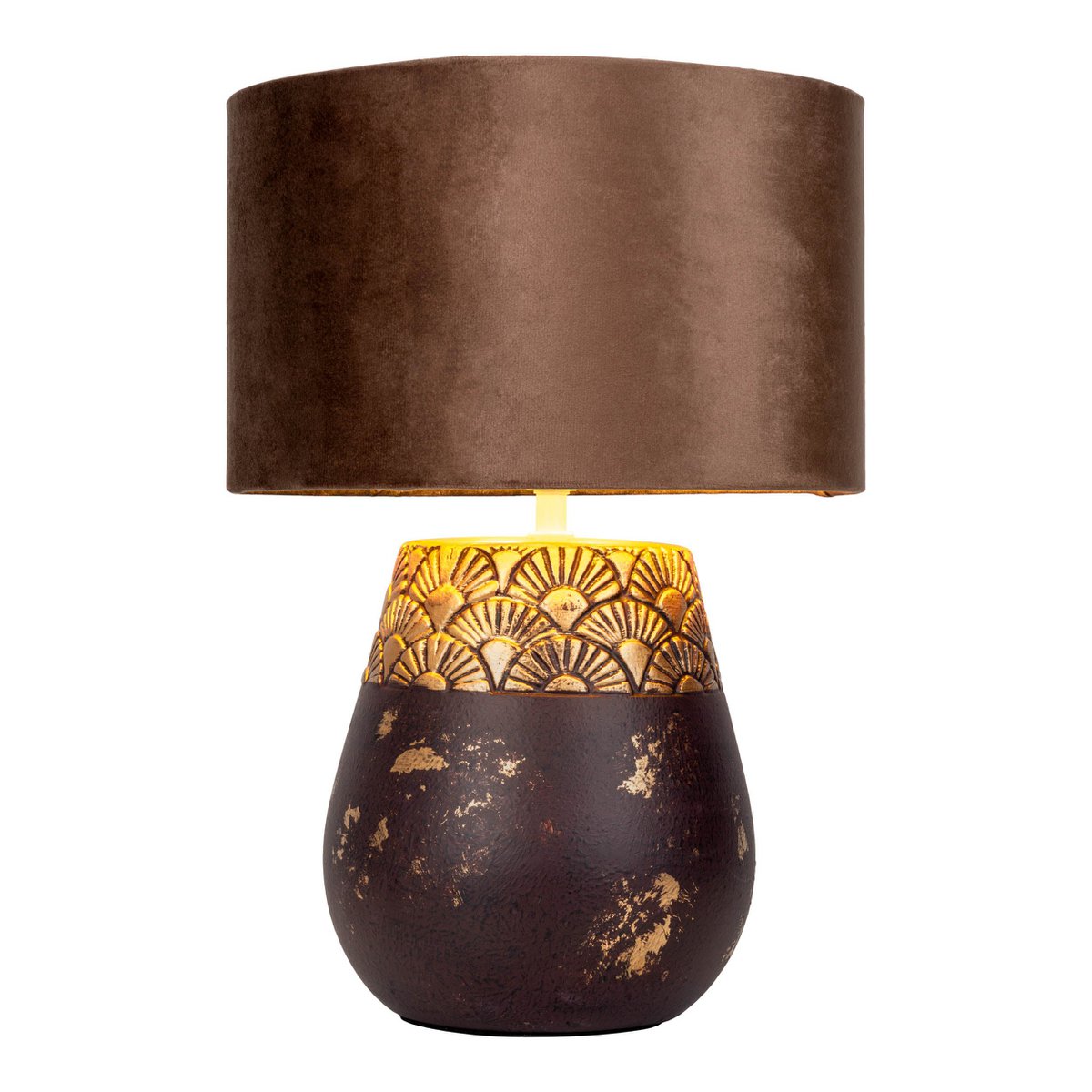 Tafellamp "Bronco" 39 cm hoog Donkerbruin