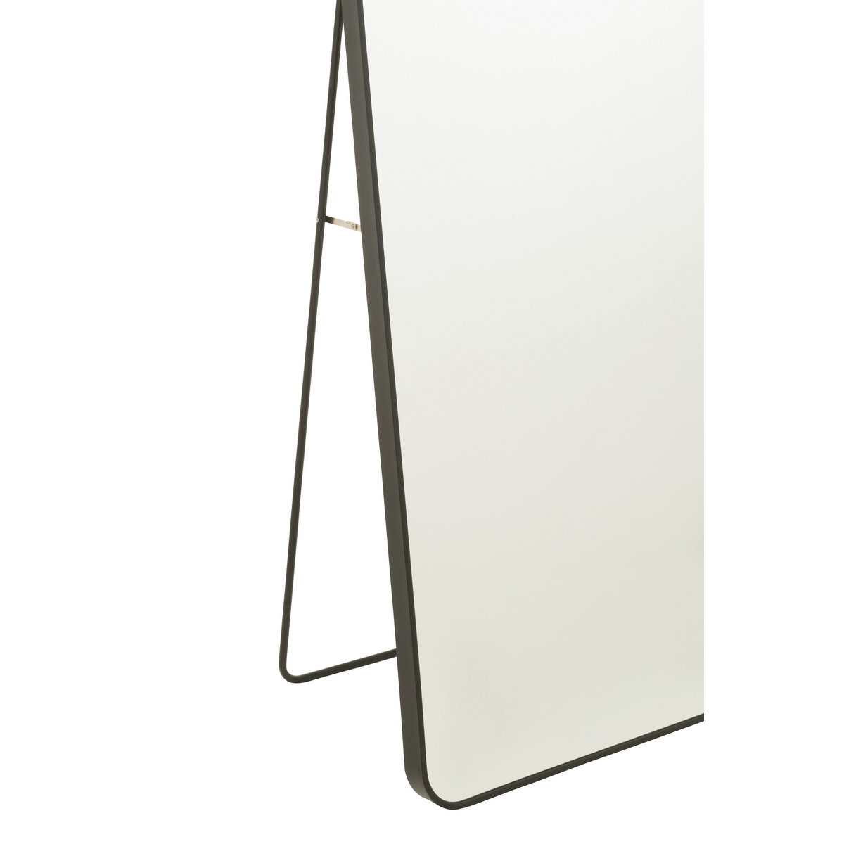 J-Line spiegel Op Voet Rechthoek - glas/metaal - zwart - 55 x 150 cm
