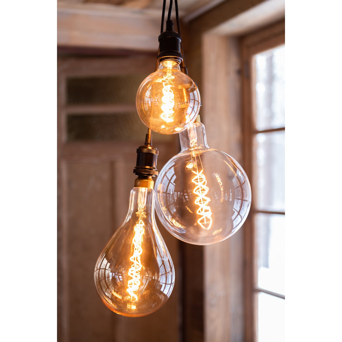J-Line LED-lamp Amber G200 Double Spiral E27