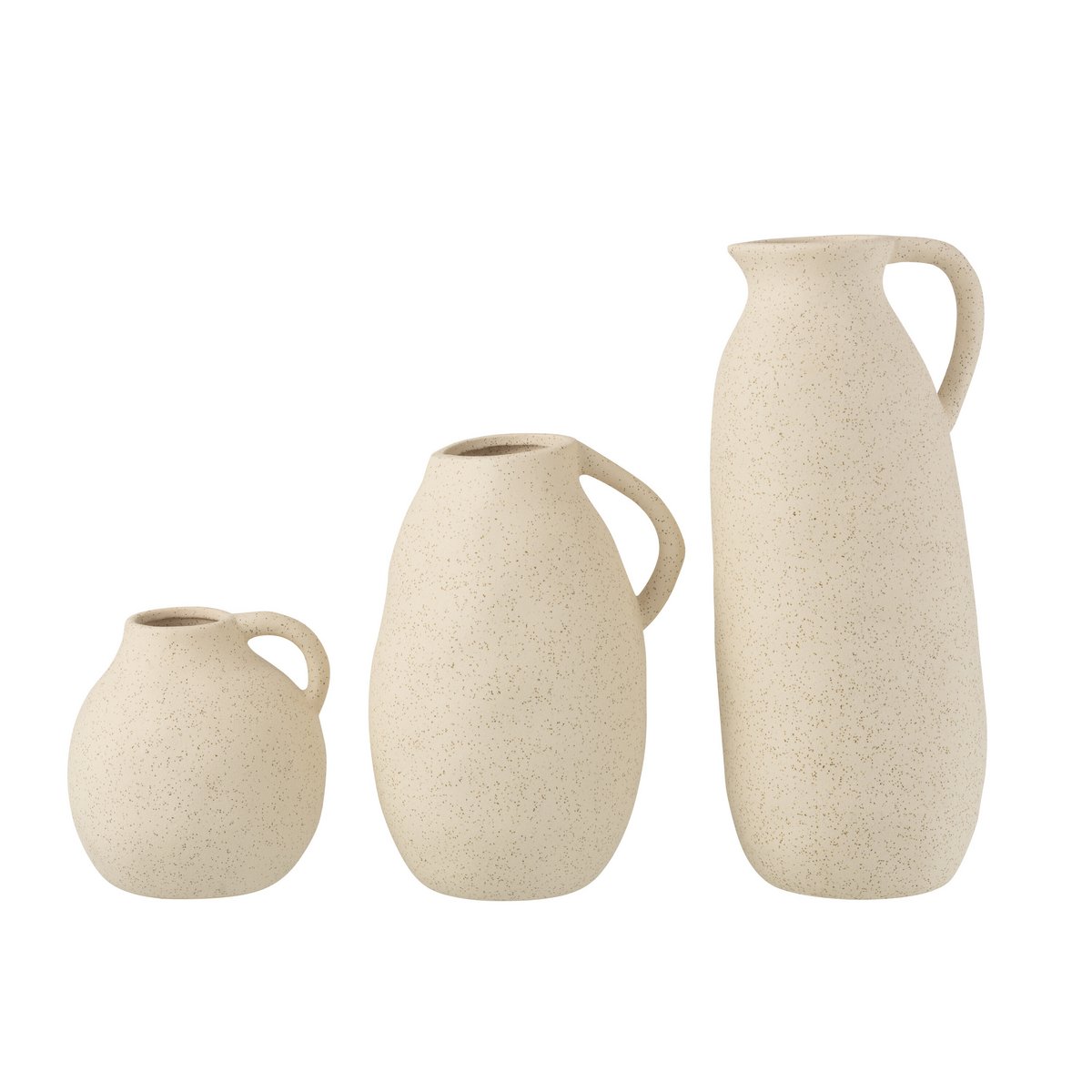 J-Line vaas Kruik - keramiek - beige - large - 36 cm hoog