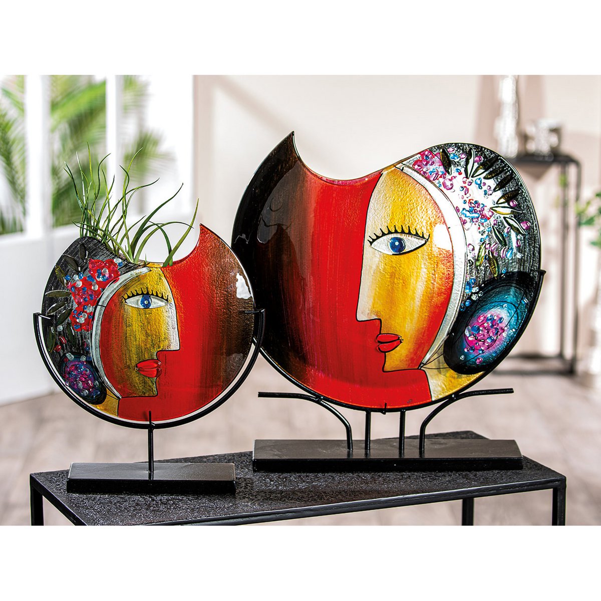 Gezichtsvaas rond Cloe H.38 cm