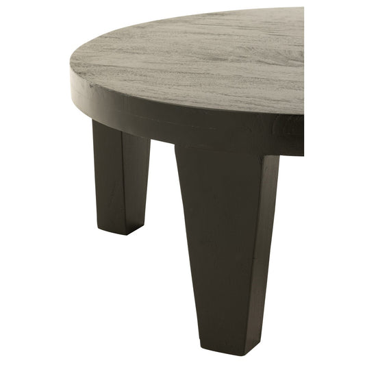 J-Line Salontafel Rond Mango Hout Matte Zwart