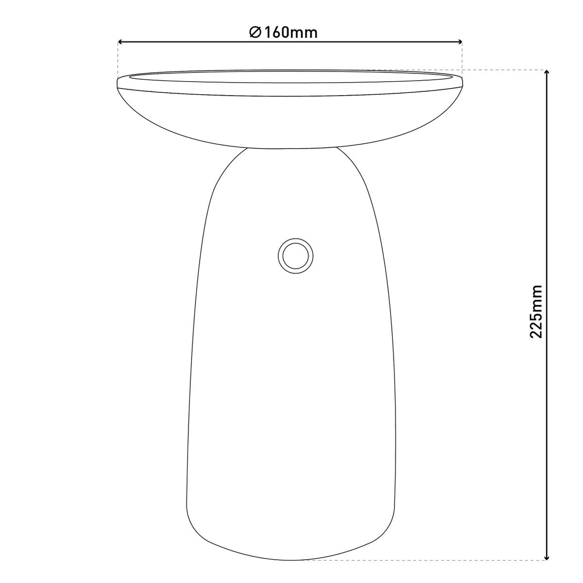 Solar Lamp LED "ADA" Wit H 22,5cm