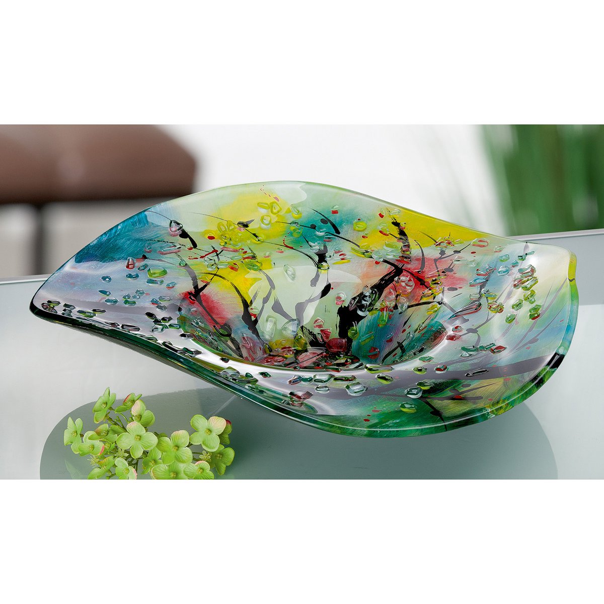 GlasArt ronde sierschaal "Nicosia"
