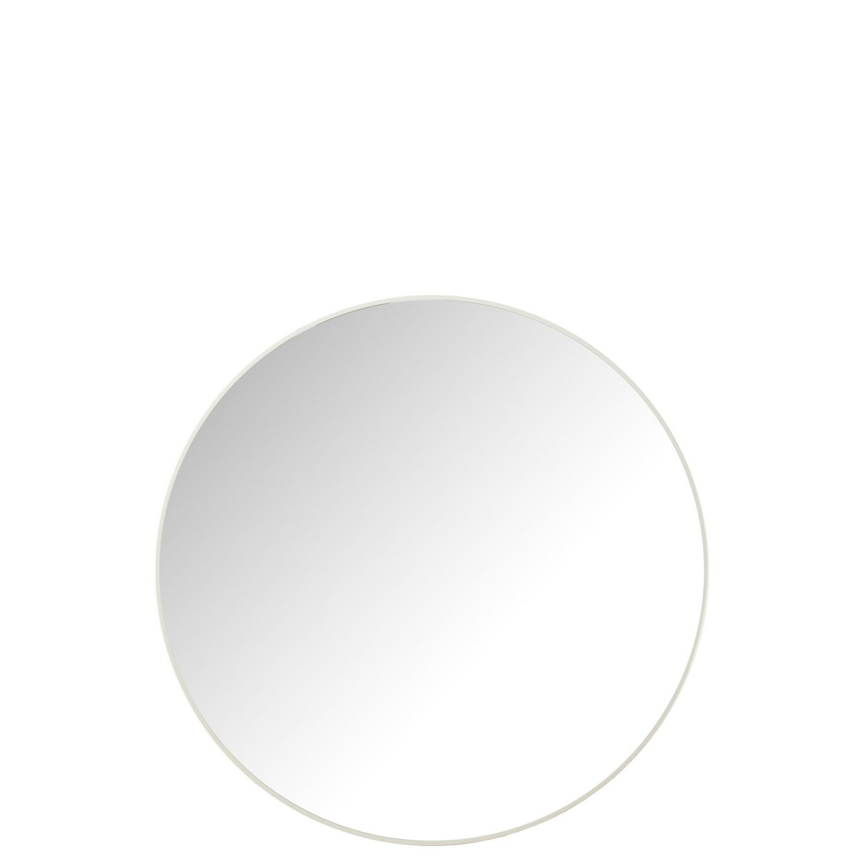 J-Line spiegel Rond - glas/metaal - wit - large - Ø 90 cm