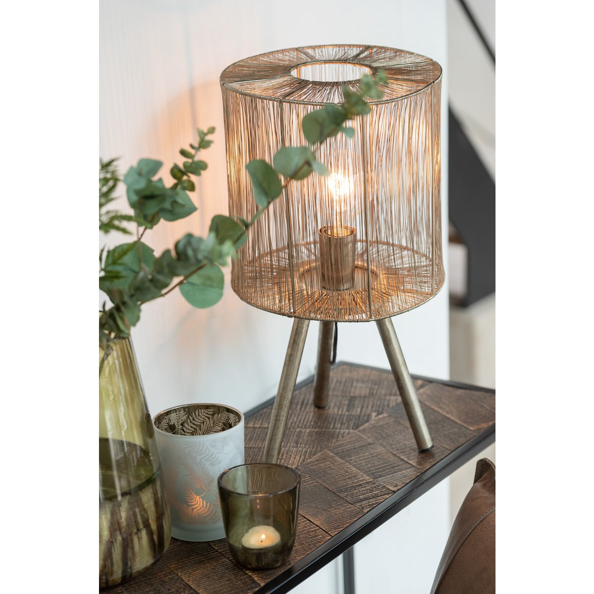 J-Line lamp - metaal Antiek - bruin - small