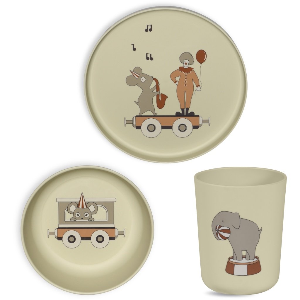 Milas bioplastic dinerset 3-pack