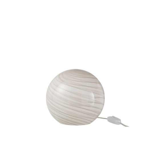 J-Line lamp Dany Strepen Rond - glas - grijs - small