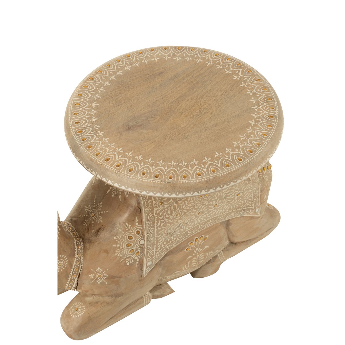 J-Line Bijzettafel Kameel Mango Hout Naturel/Wit