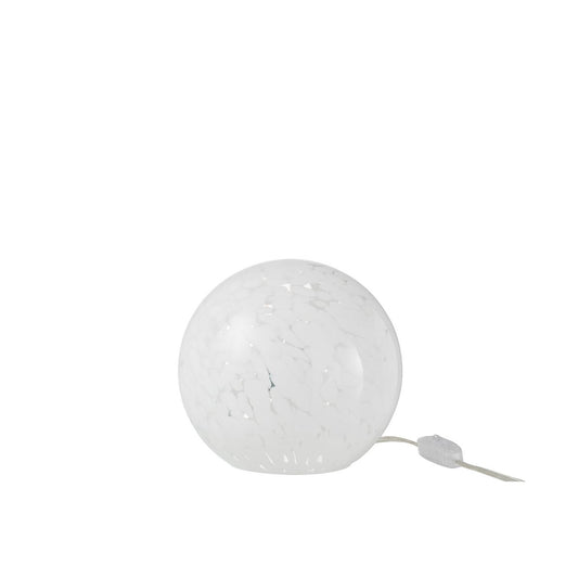 J-Line lamp Dany Vlekken Rond - glas - wit - small
