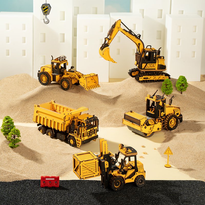 Robotime Houten Puzzel 3D Graafmachine 21x6,5x12,5cm