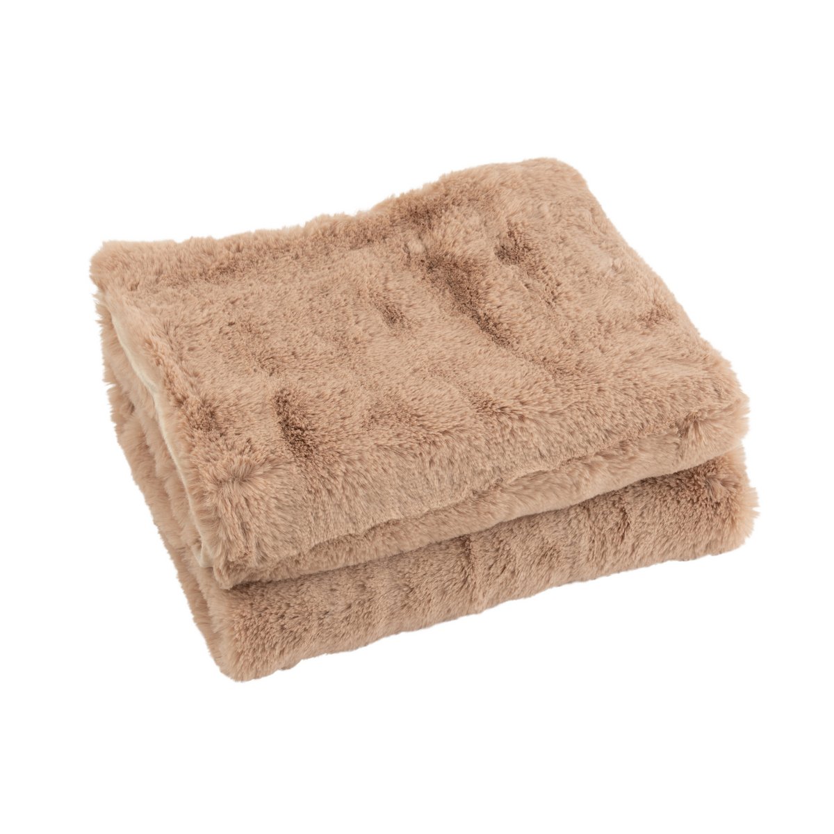 J-Line plaid cutie - fleece deken – poly – poederroze - 180 x 130 cm