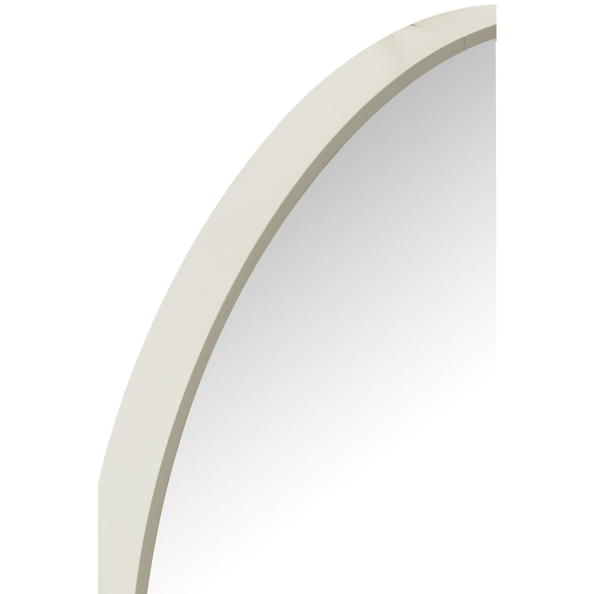 J-Line spiegel Rond - glas/metaal - wit - large - Ø 90 cm