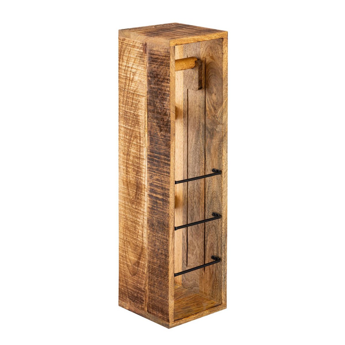 Toiletpapierhouder mangohout 17x17 H 65 cm