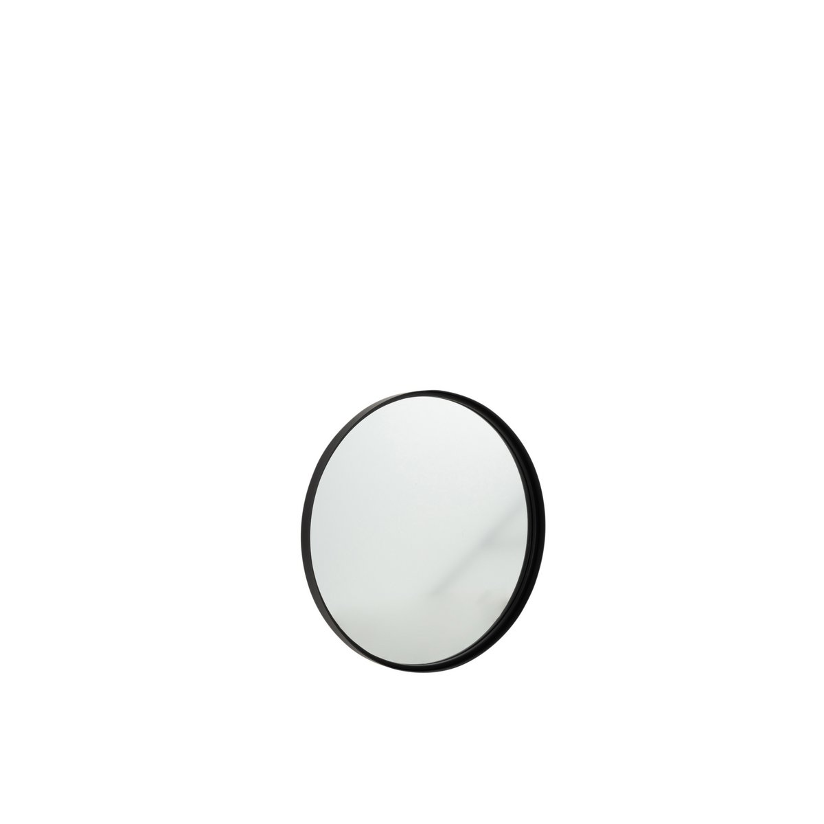 J-Line spiegel Rond Hoge Rand - metaal/glas - zwart - small - Ø 60 cm