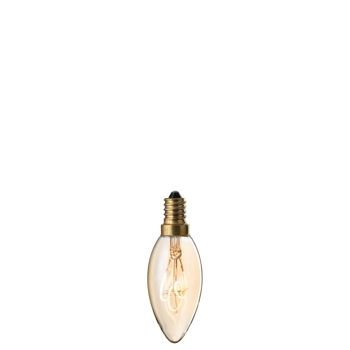 J-Line LED-lamp Amber c35 3 Loops e14 - glas - transparant