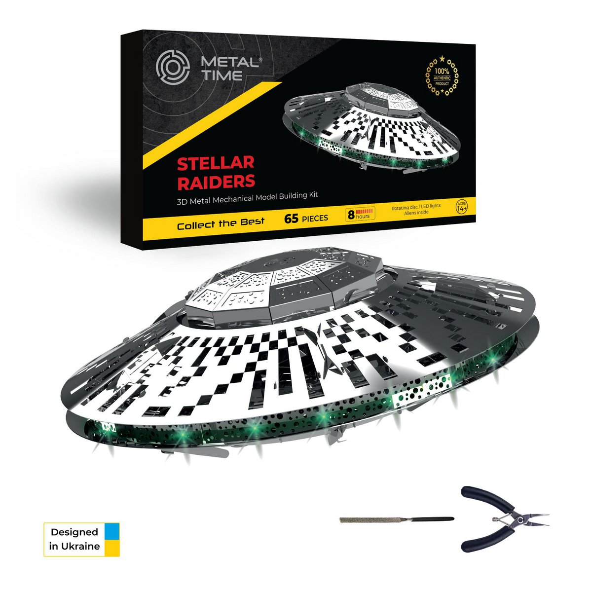 3D Metalen Bouwpakket Stellar Raiders UFO