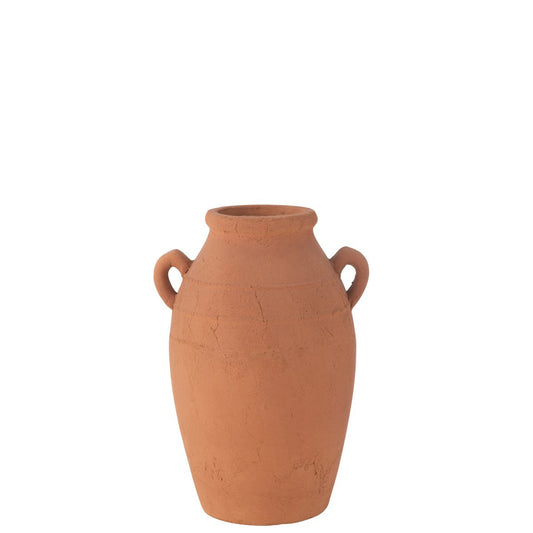 J-Line vaas Moke Amfoor Kruik - keramiek - koper - Ø 47 cm
