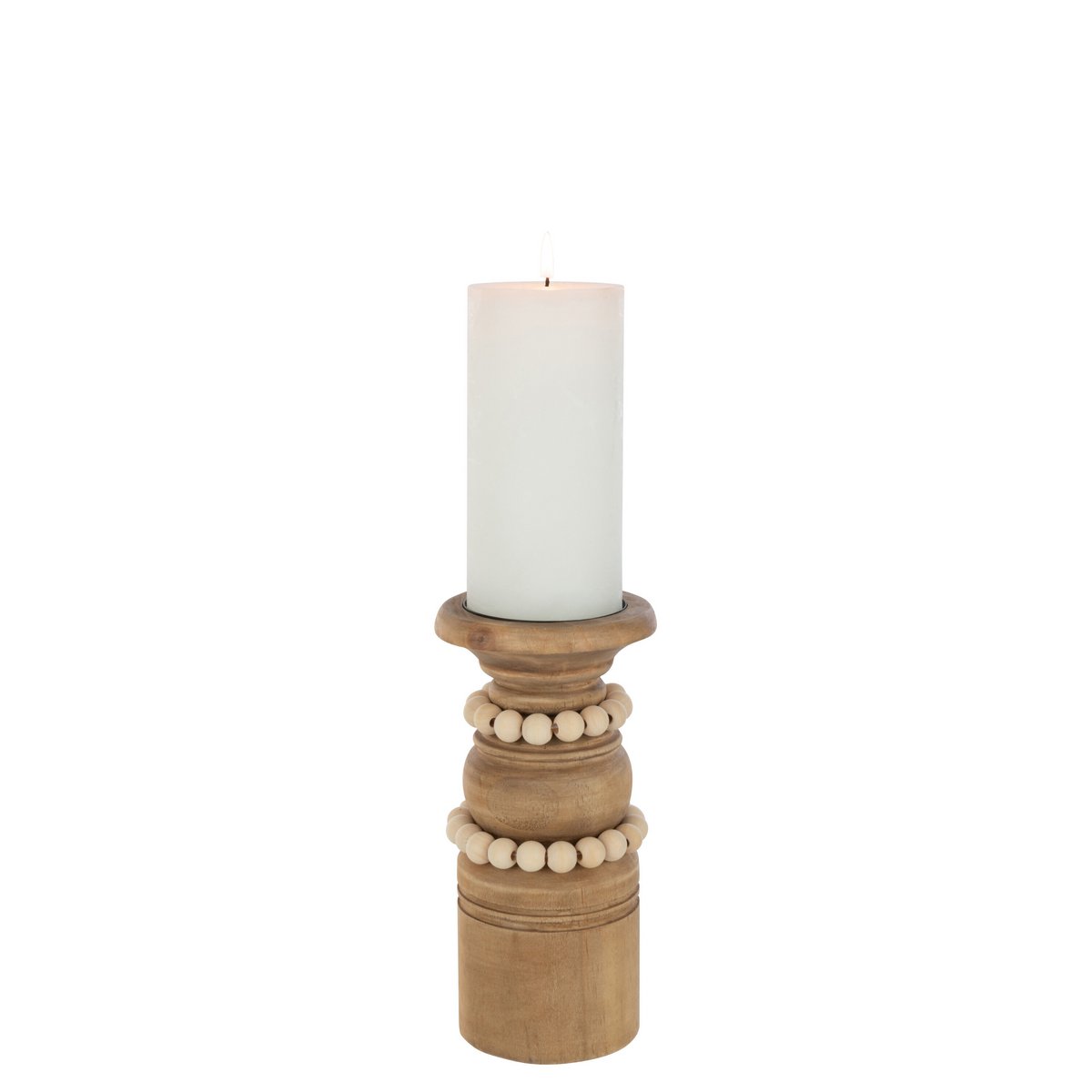 J-Line kaarshouder Pila - hout - naturel - small