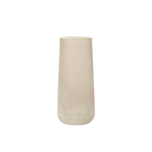 J-Line vaas Poeder - glas - roze - large - 23 cm hoog