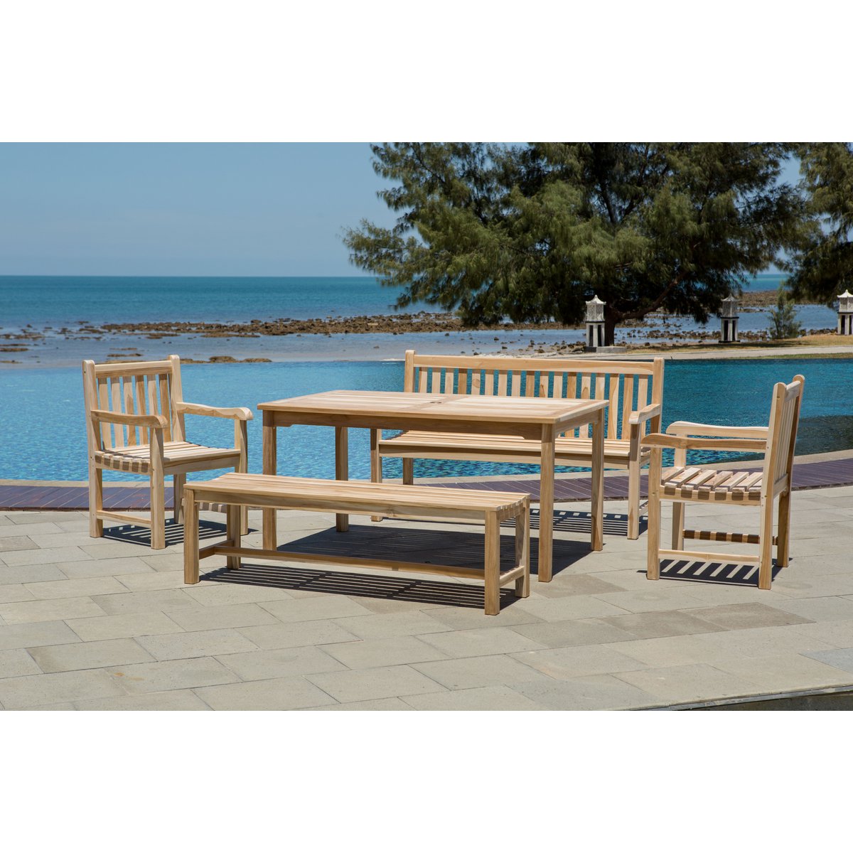 Tuinset 5-delig teak