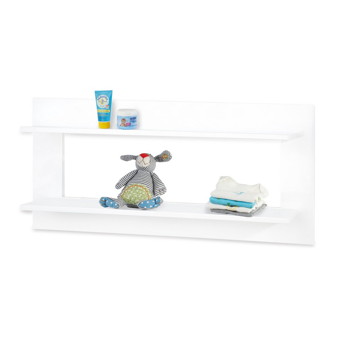 Set 'Brug' breed, incl. wandplank 4 delen: ledikant, brede commode, 2-deurs kledingkast, wandplank