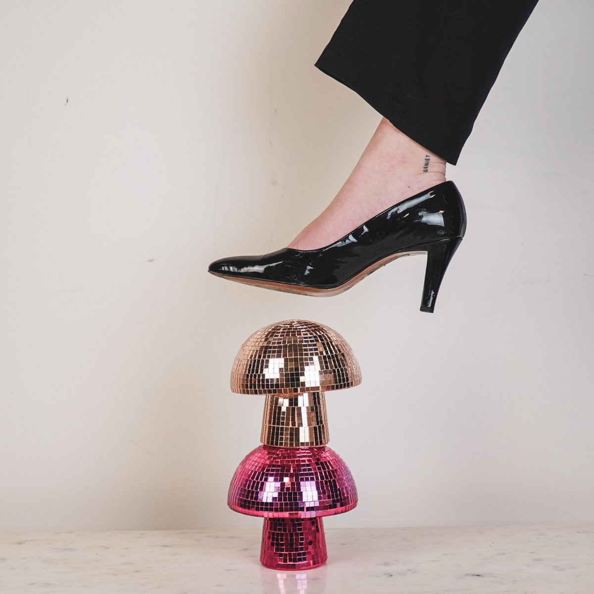 Ornament Disco-paddenstoeltje Rose Gold