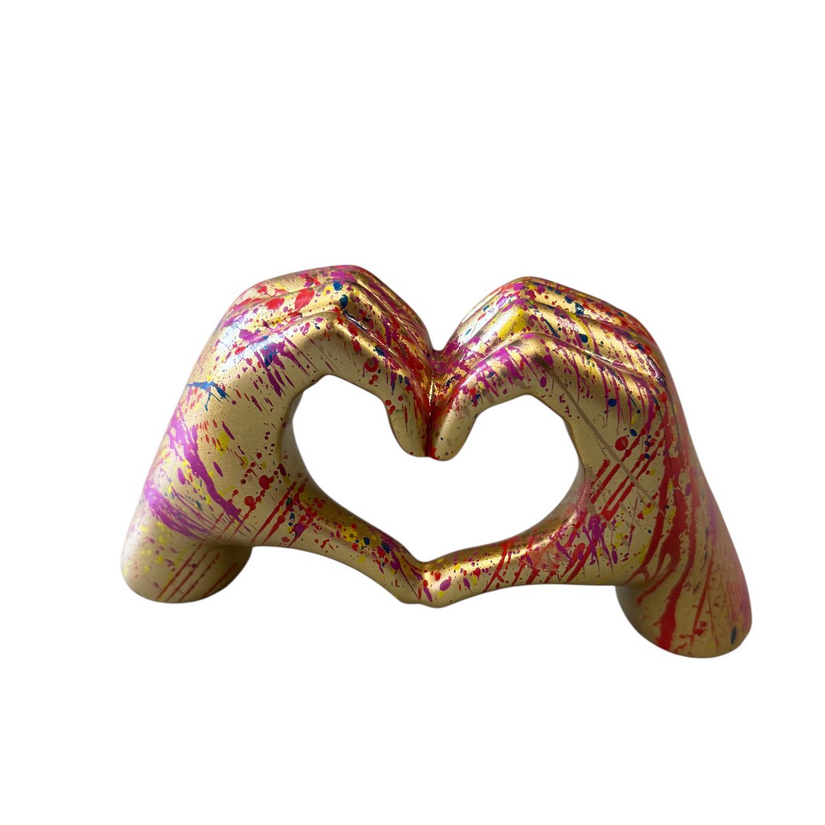 Hand Hart Gouden Splash 25x14 cm