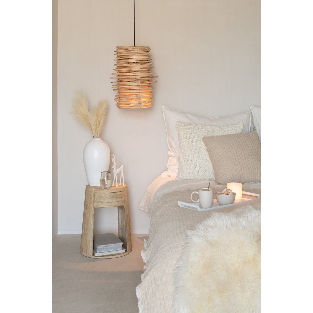J-Line vaas - keramiek - wit - small - 35 cm hoog