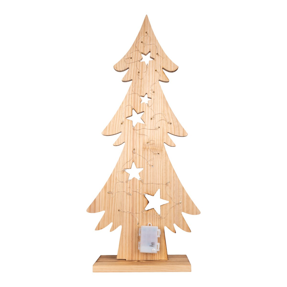 Houten Kerstboom Hoogte 80cm met LED