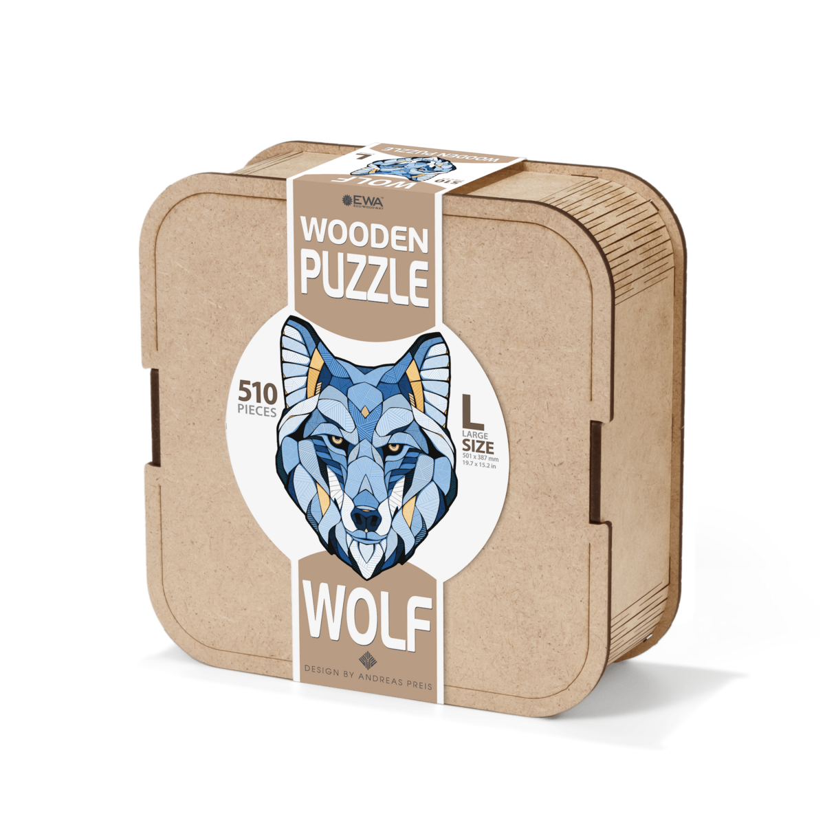 Houten Legpuzzel Wolf