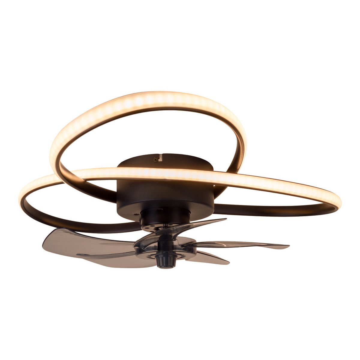 Plafondlamp LED "Leccio" met ventilator, nachtlichtfunctie, dim- en lichttemperatuurinstelling
