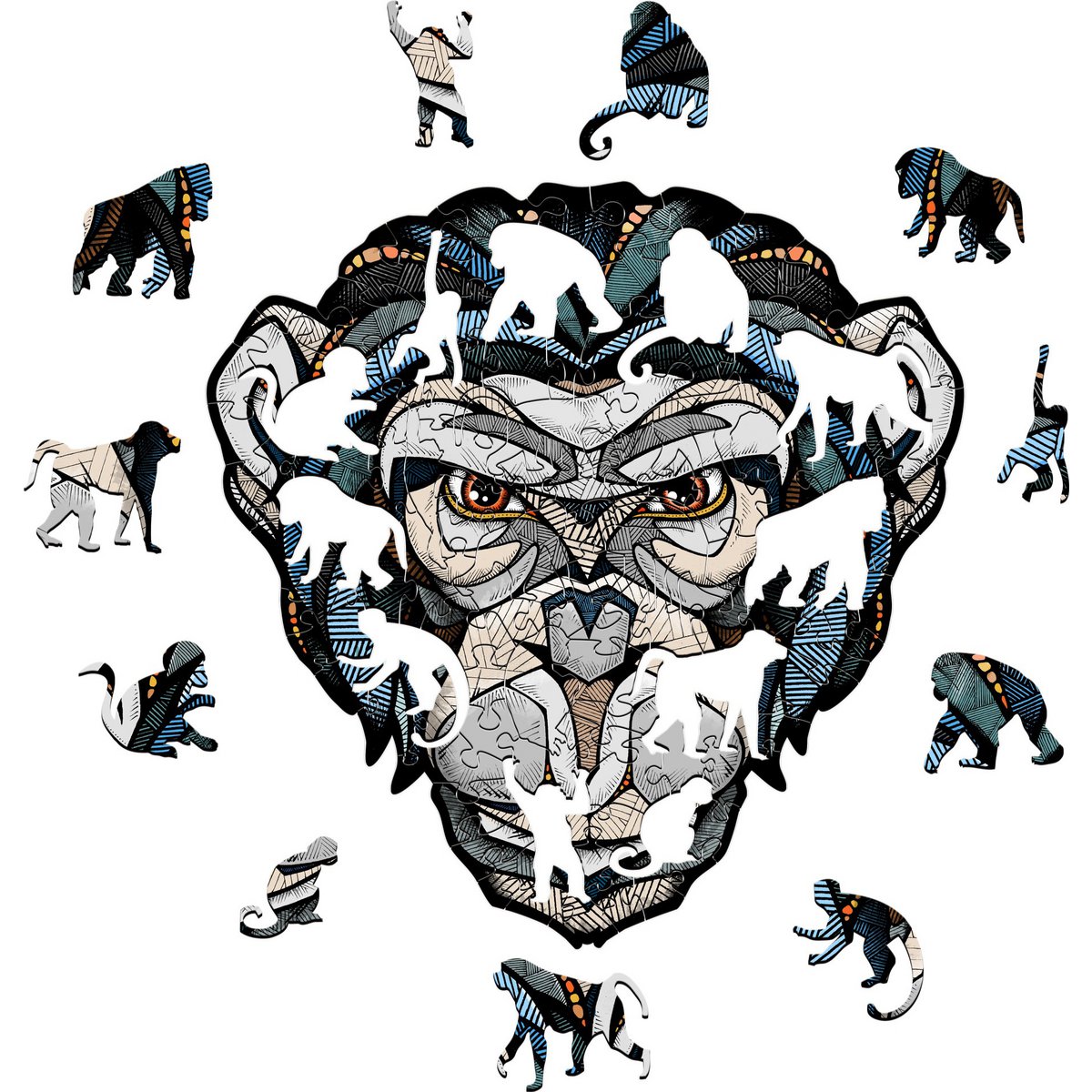 Houten Legpuzzel Chimpansee