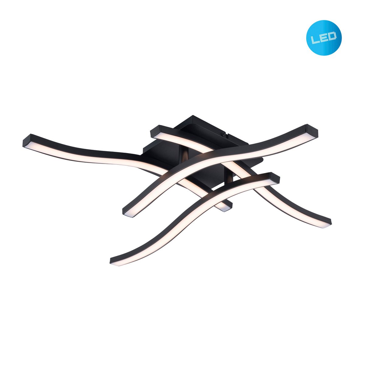 Wand/plafondlamp "Onda" LED lengte 45 x 45 cm