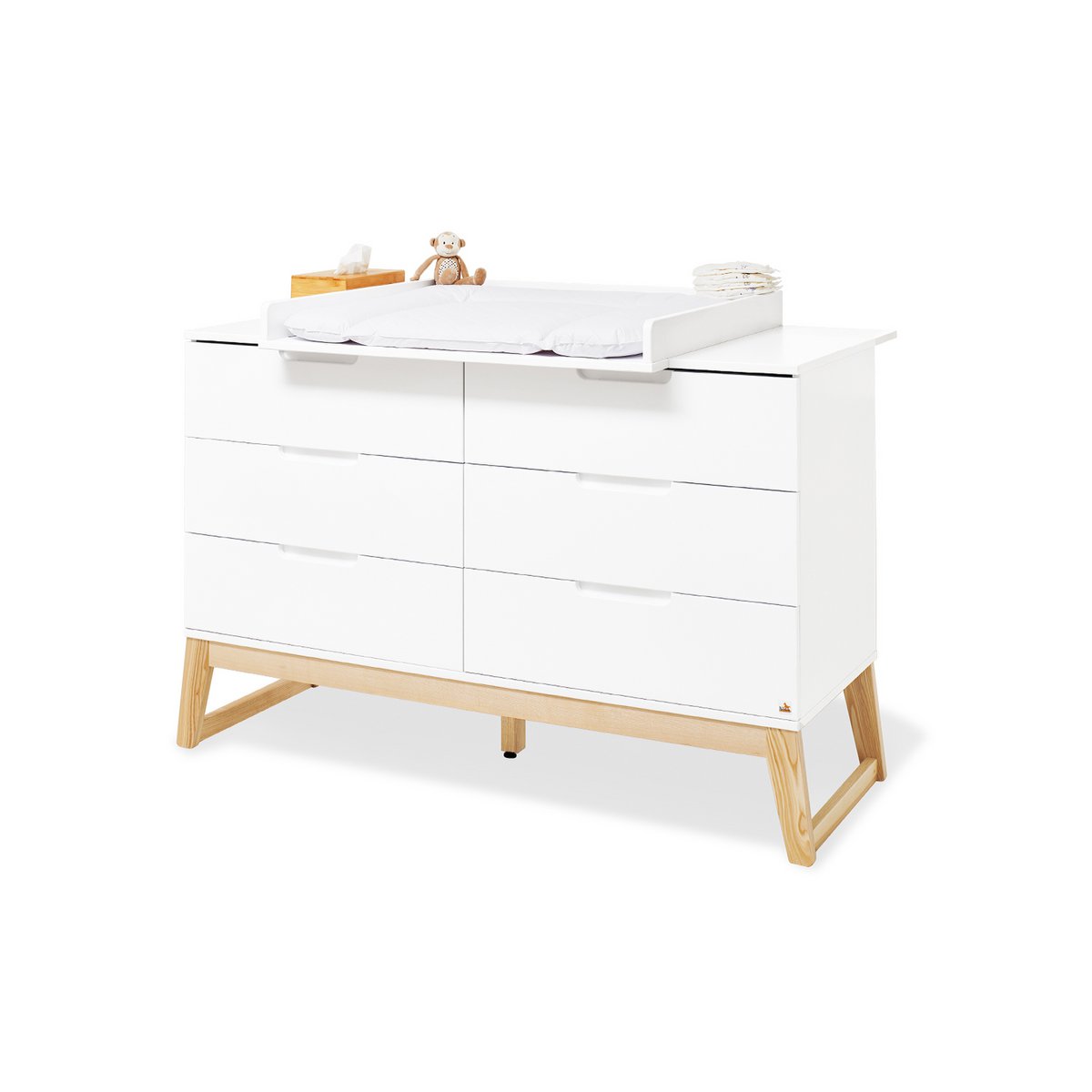 Set 'Brug' extra breed 3 delen: ledikant, extra brede commode, 2-deurs kledingkast