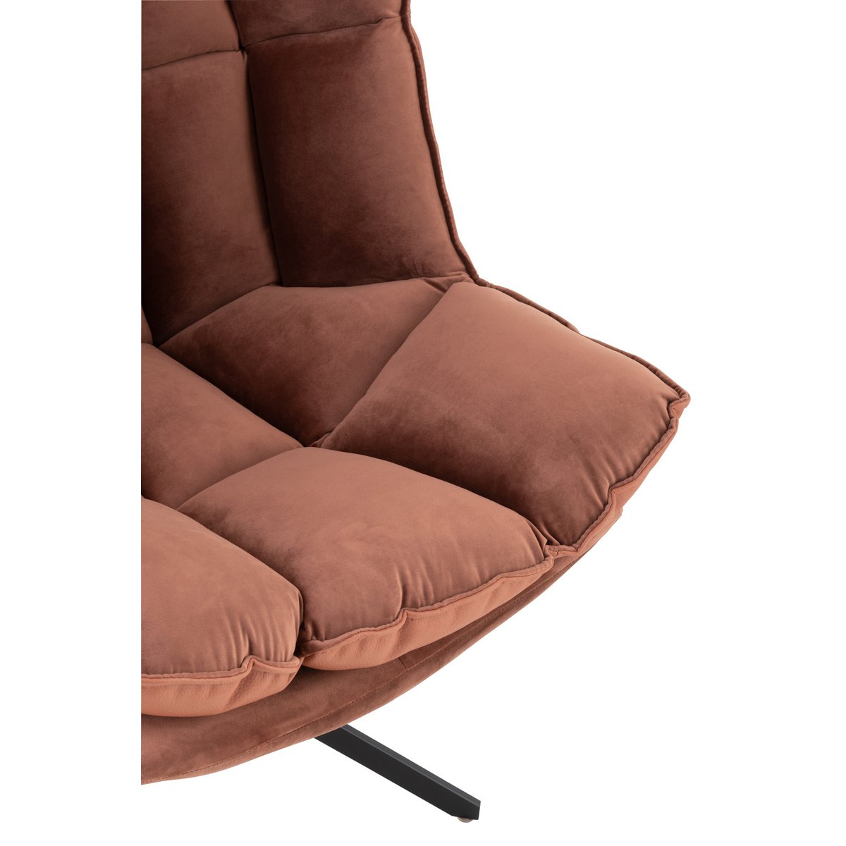 J-Line stoel Relax Kussen Op Frame - textiel/metaal - roest - bruin