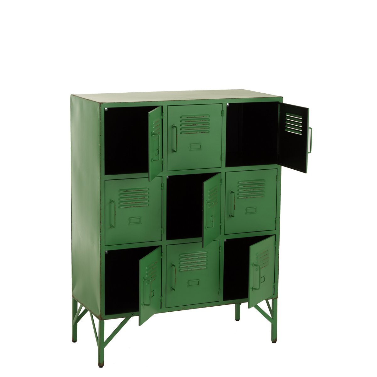 J-Line Kast 9 Deuren Metaal Groen