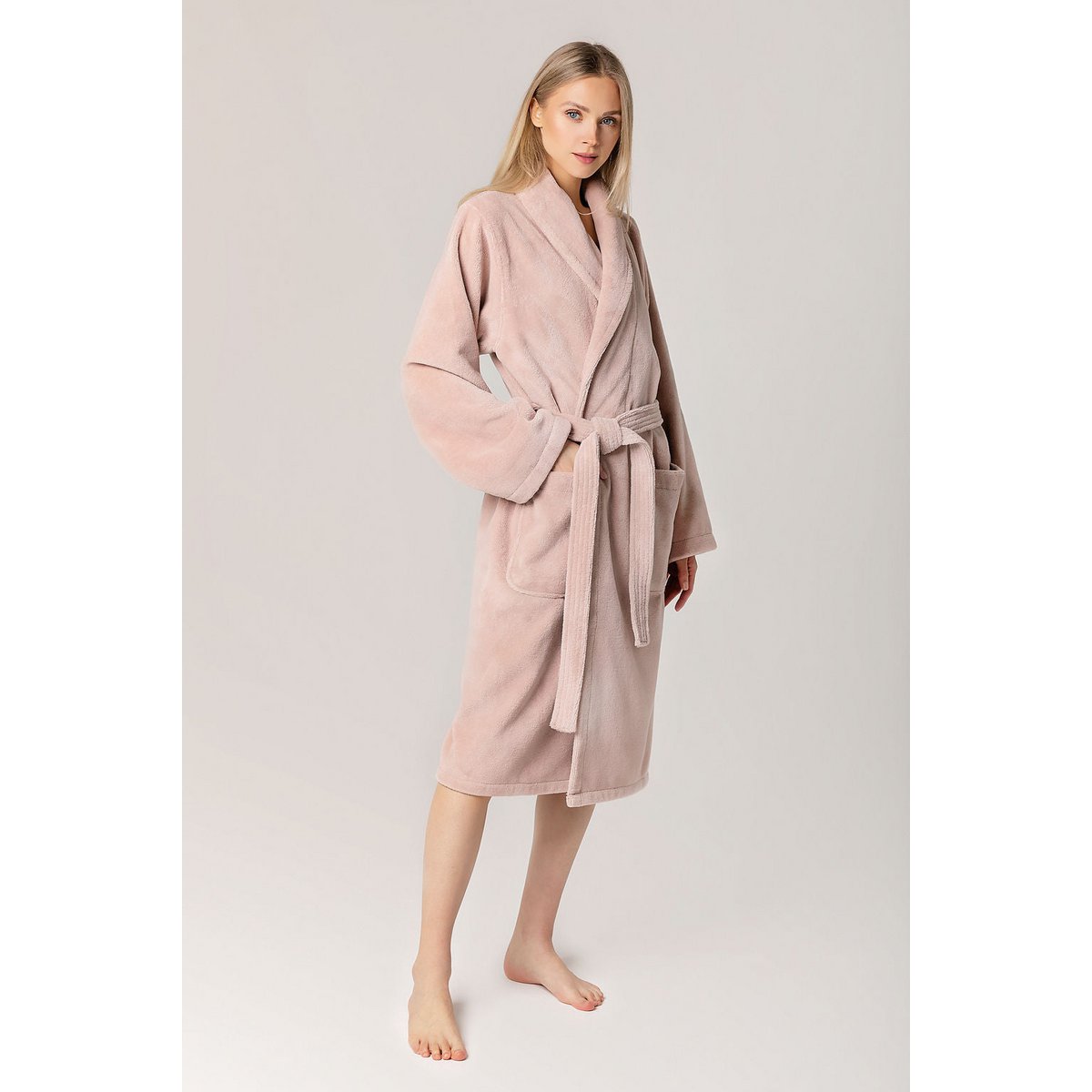 Teddy badjas Misty Pink