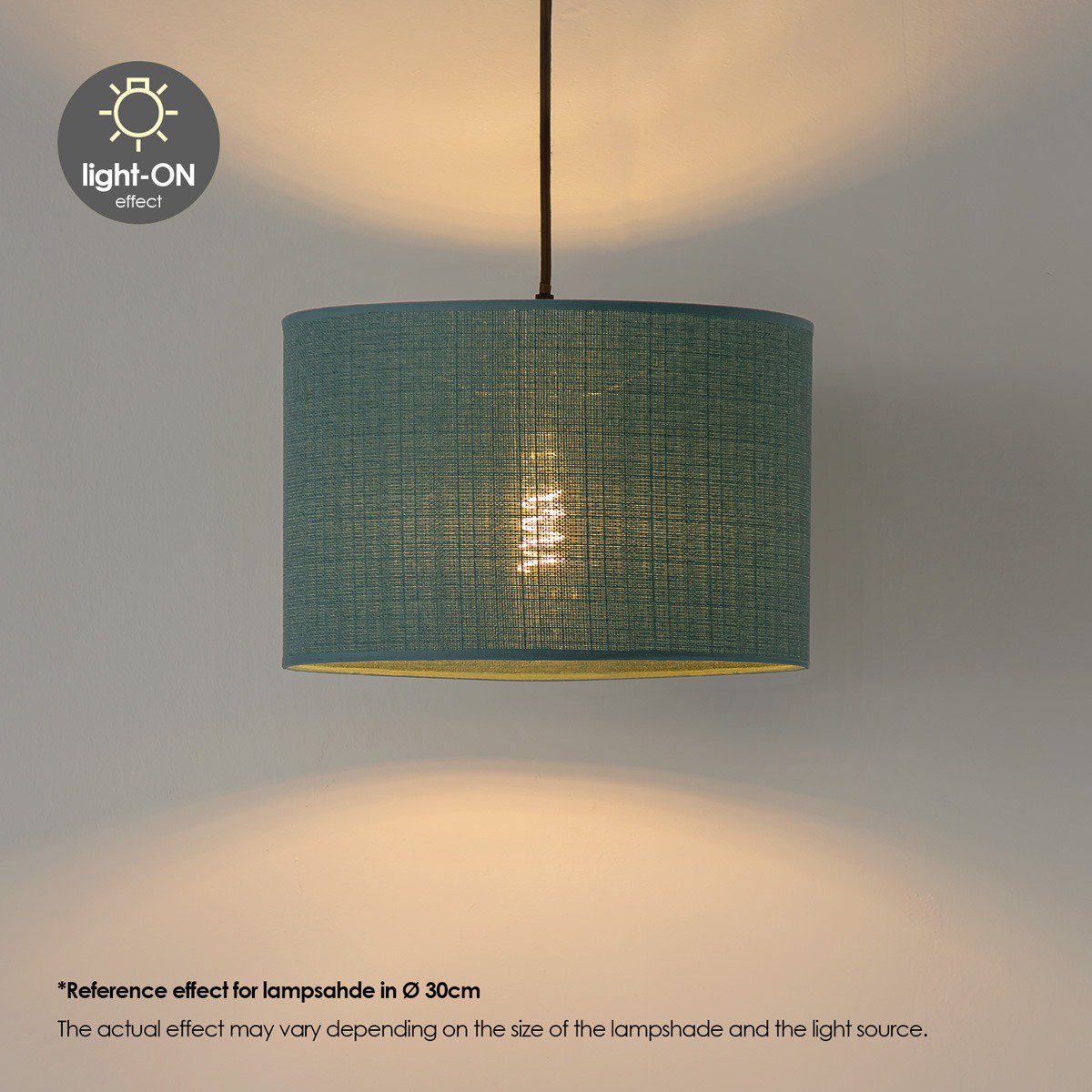 Hanglamp Canvas-Xxl Beam 3L - Turkoois - 50cm