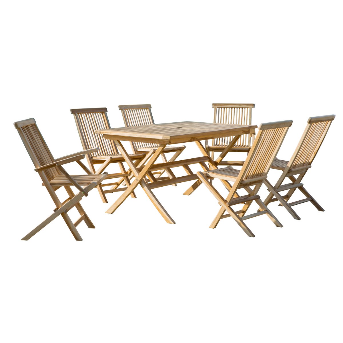 Tuinset 7-delig teak