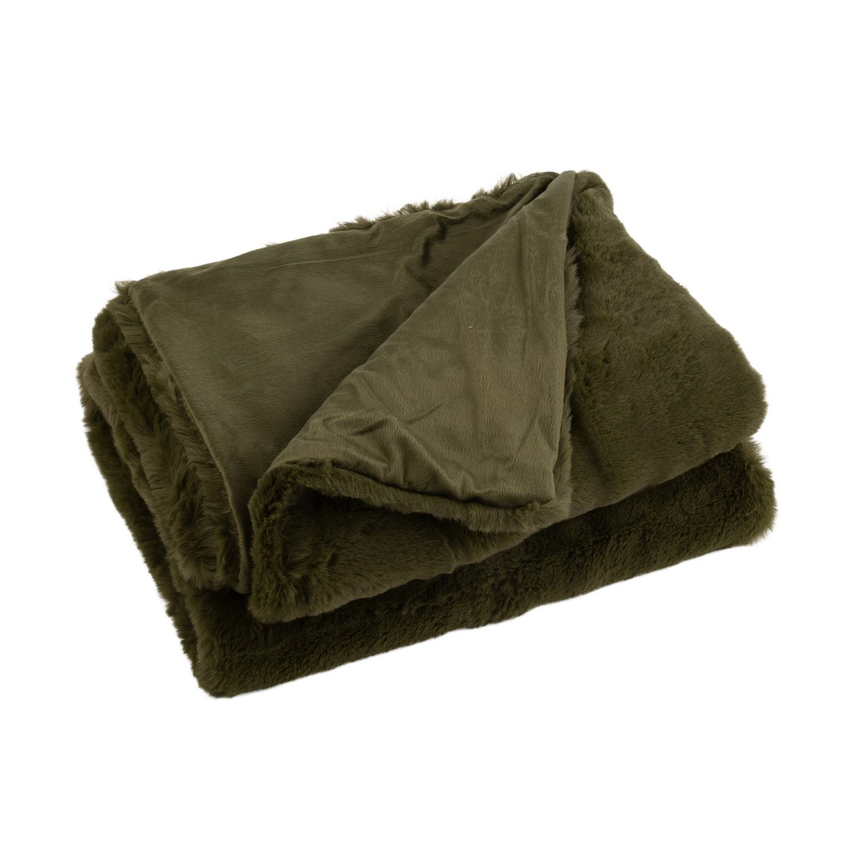 J-Line Plaid cutie - fleece deken – polyester – groen