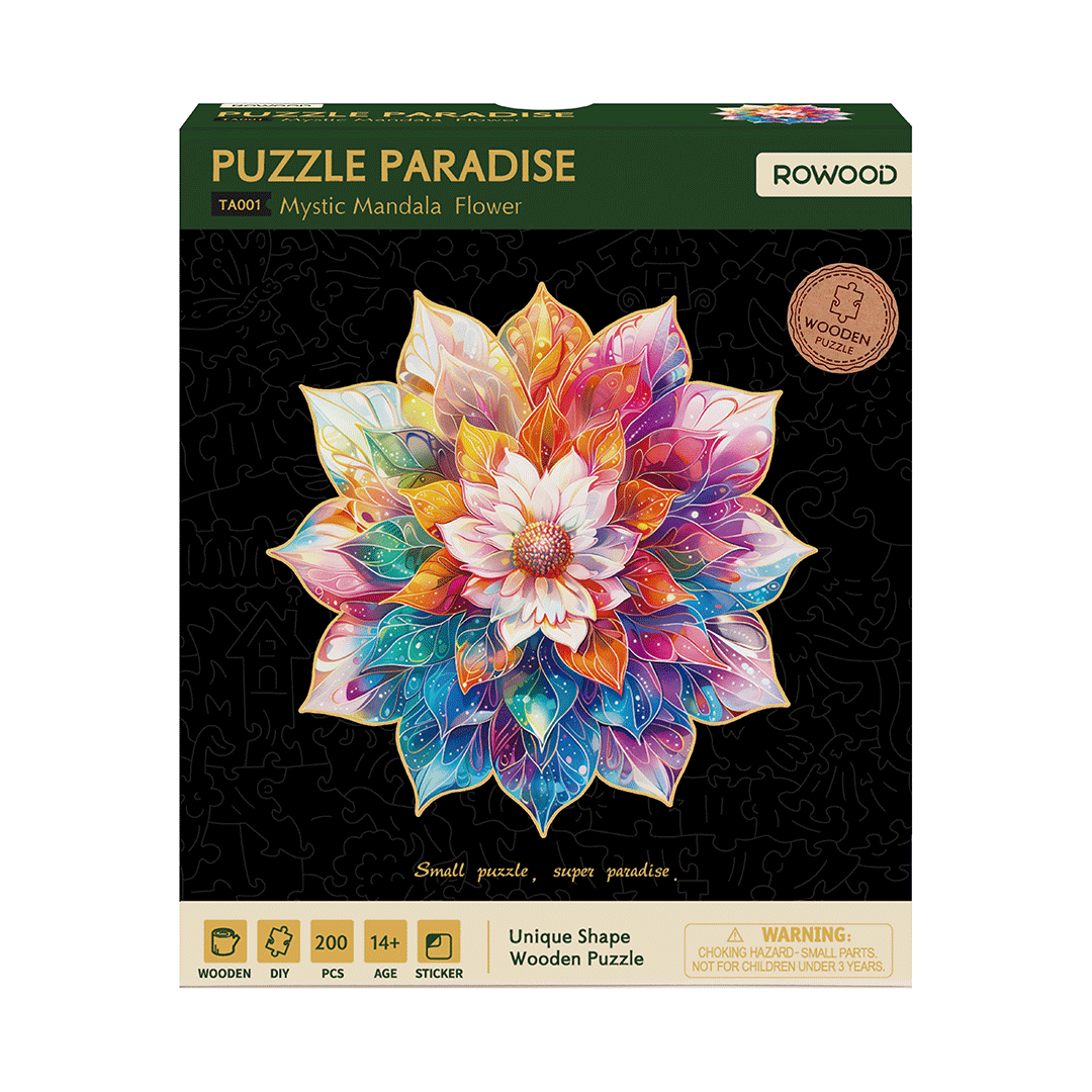 Houten Legpuzzel Mystic Mandala Bloem