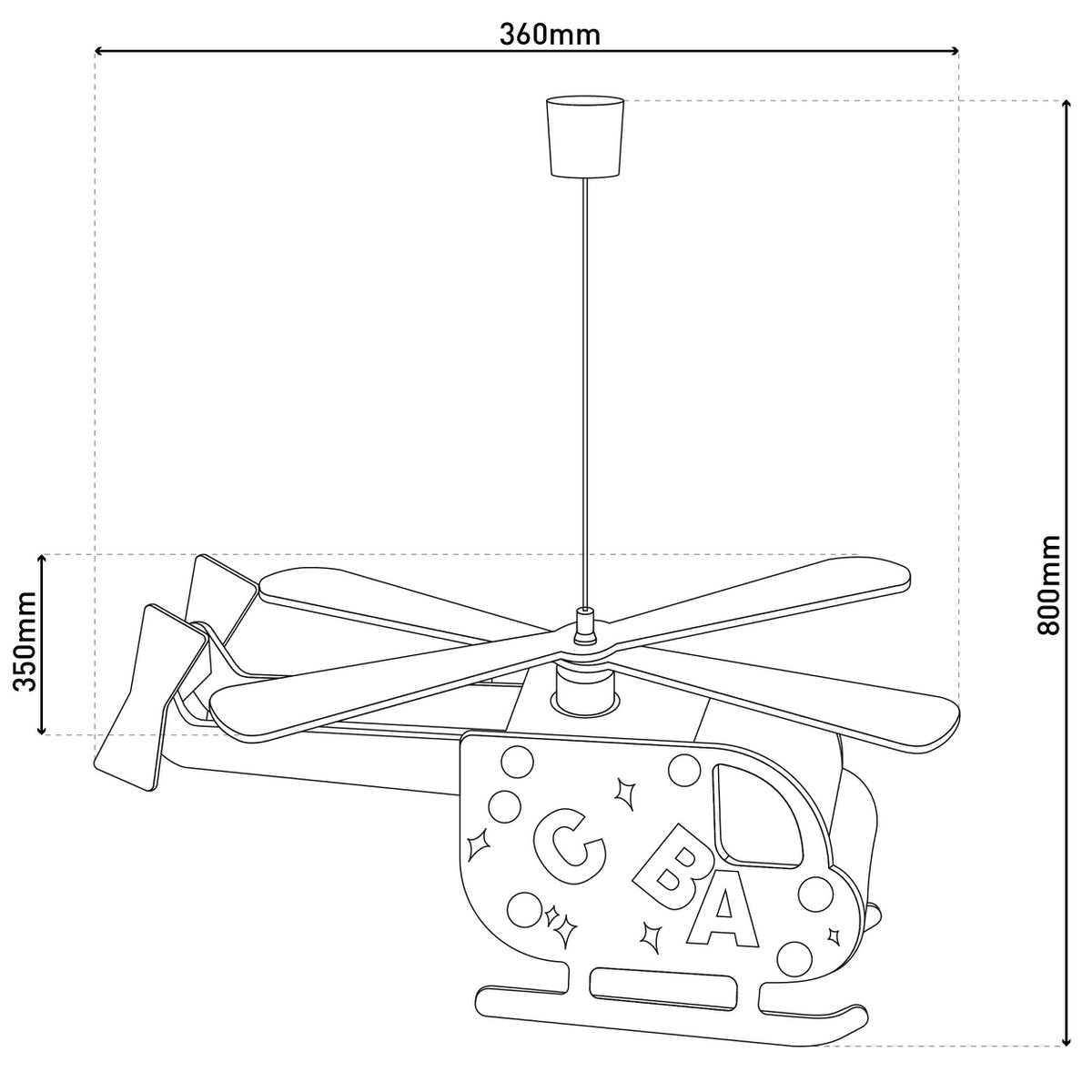 Hanglamp "Hubert" Helikopter