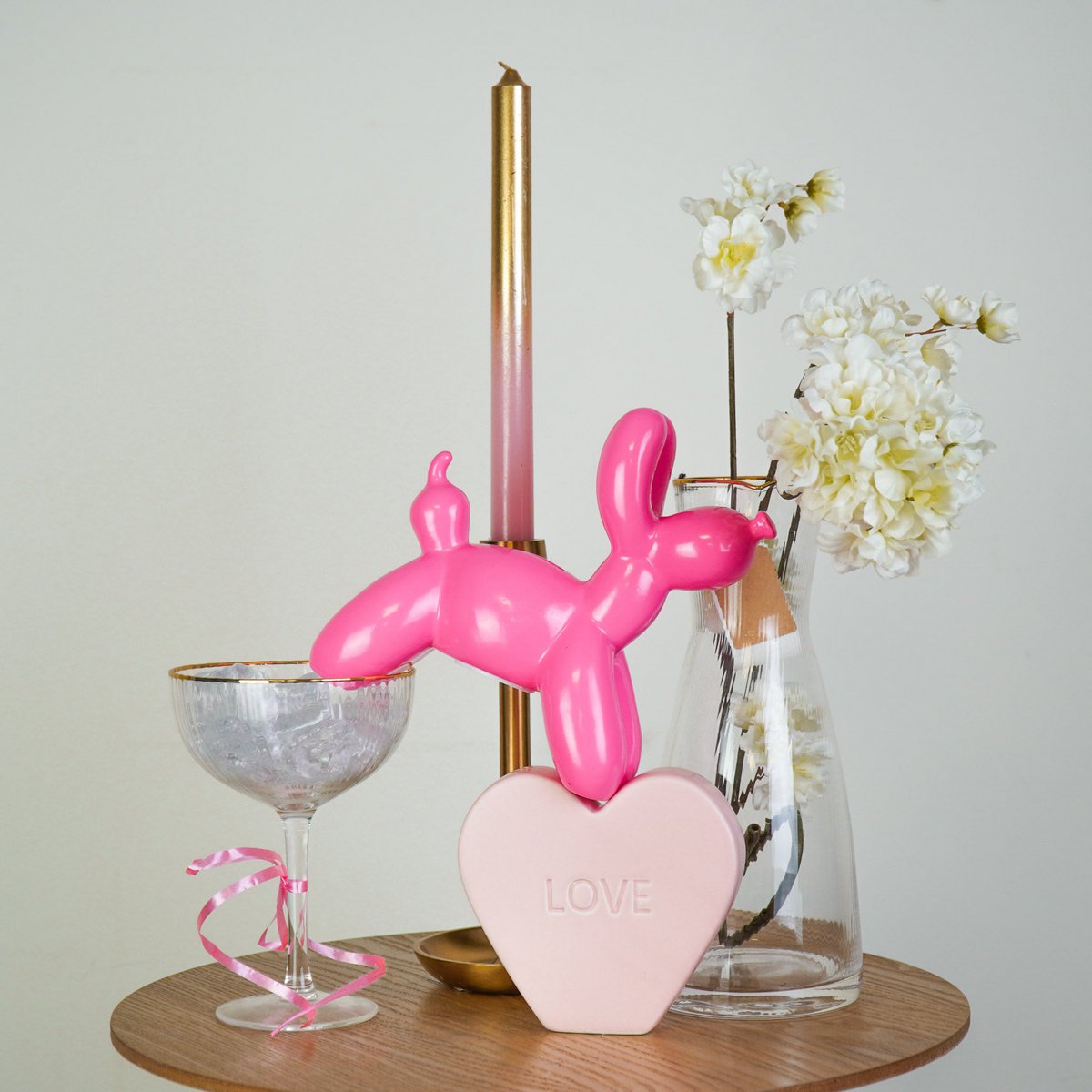 Spaarpot Ballon Hond Neon Roze