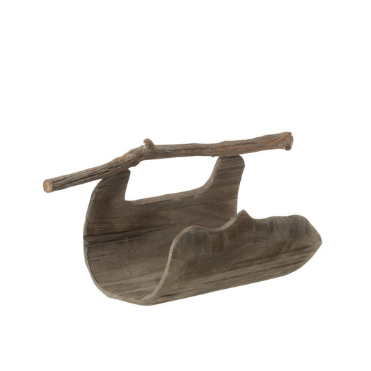 J-Line decoratie Halve Stam Handvat - hout - naturel